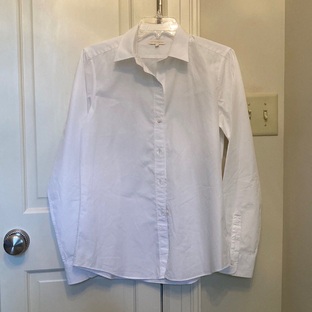 Ann Mashburn white poplin shirt
